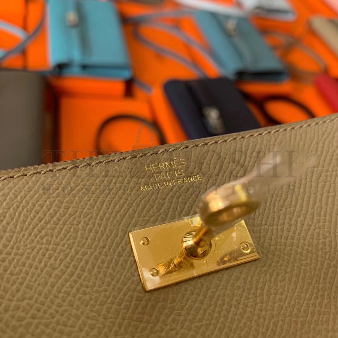 H**me5 Kelly Classique To Go Wallet In Tourterelle Epsom Calfskin Master Quality