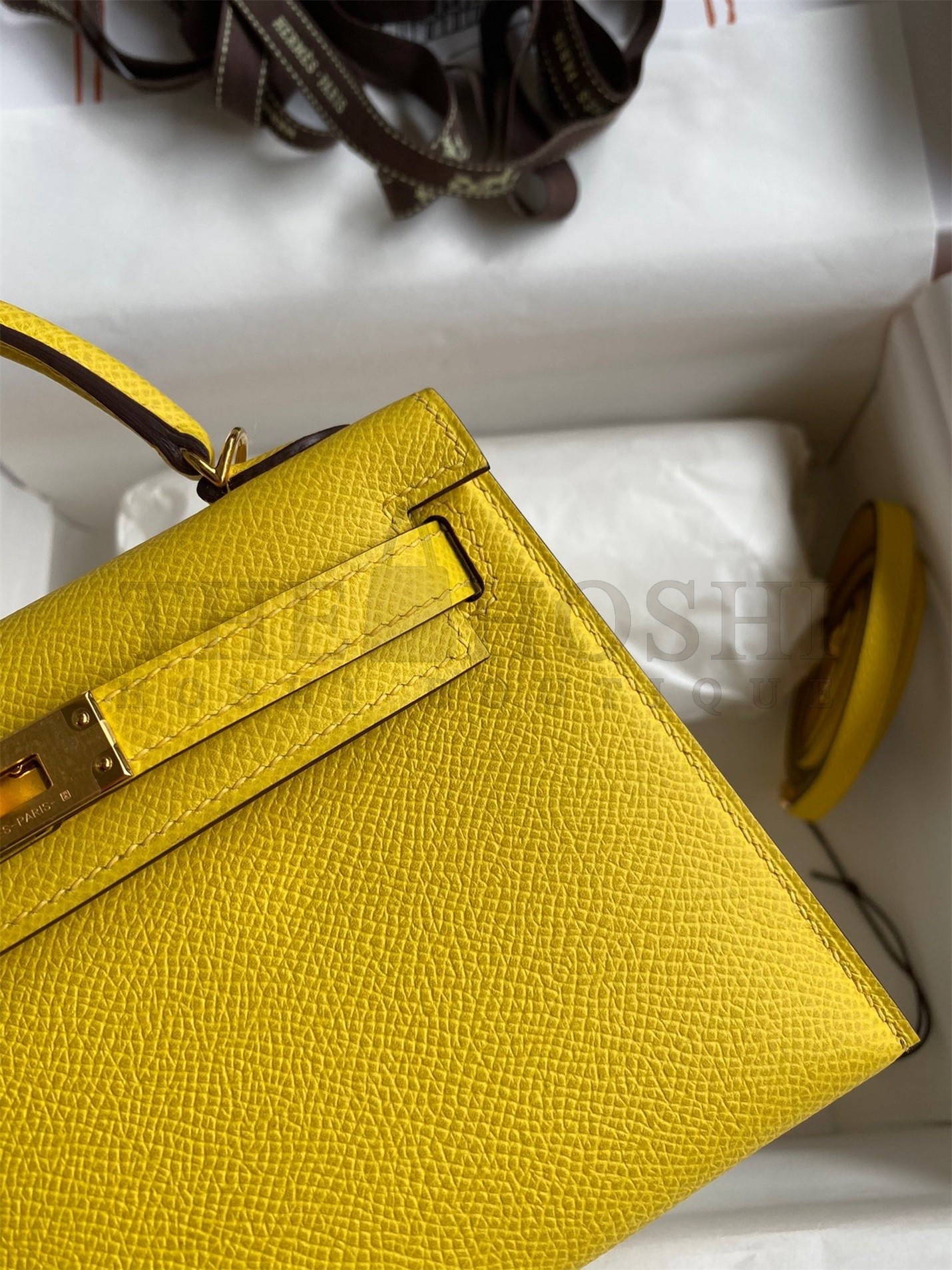 H**me5 Kelly Mini II Sellier Handmade Bag In Jaune de Naples Epsom Calfskin Master Quality