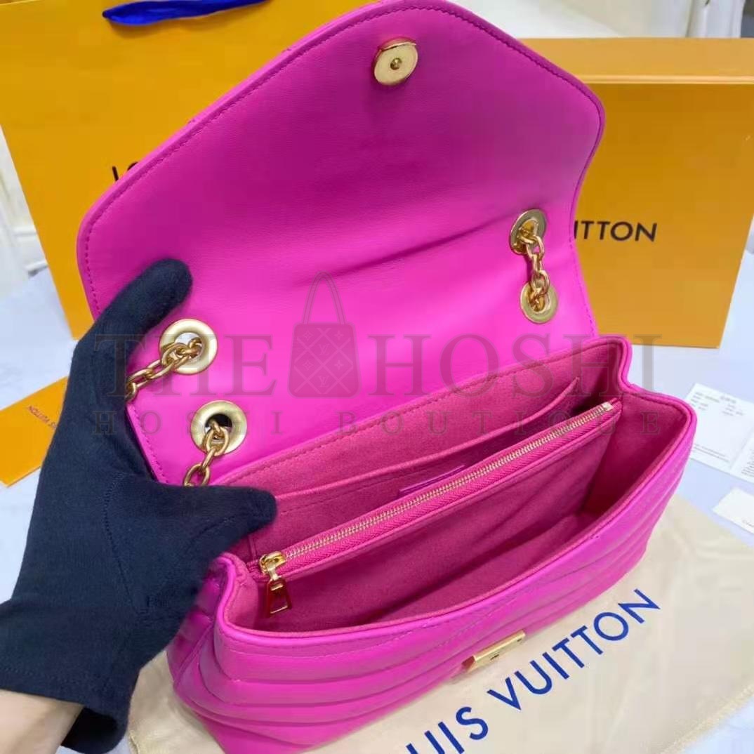 L0vis Vvtt0n LV Women New Wave Chain Bag Handbag Agathe Pink Smooth Cowhide Leather Master Quality