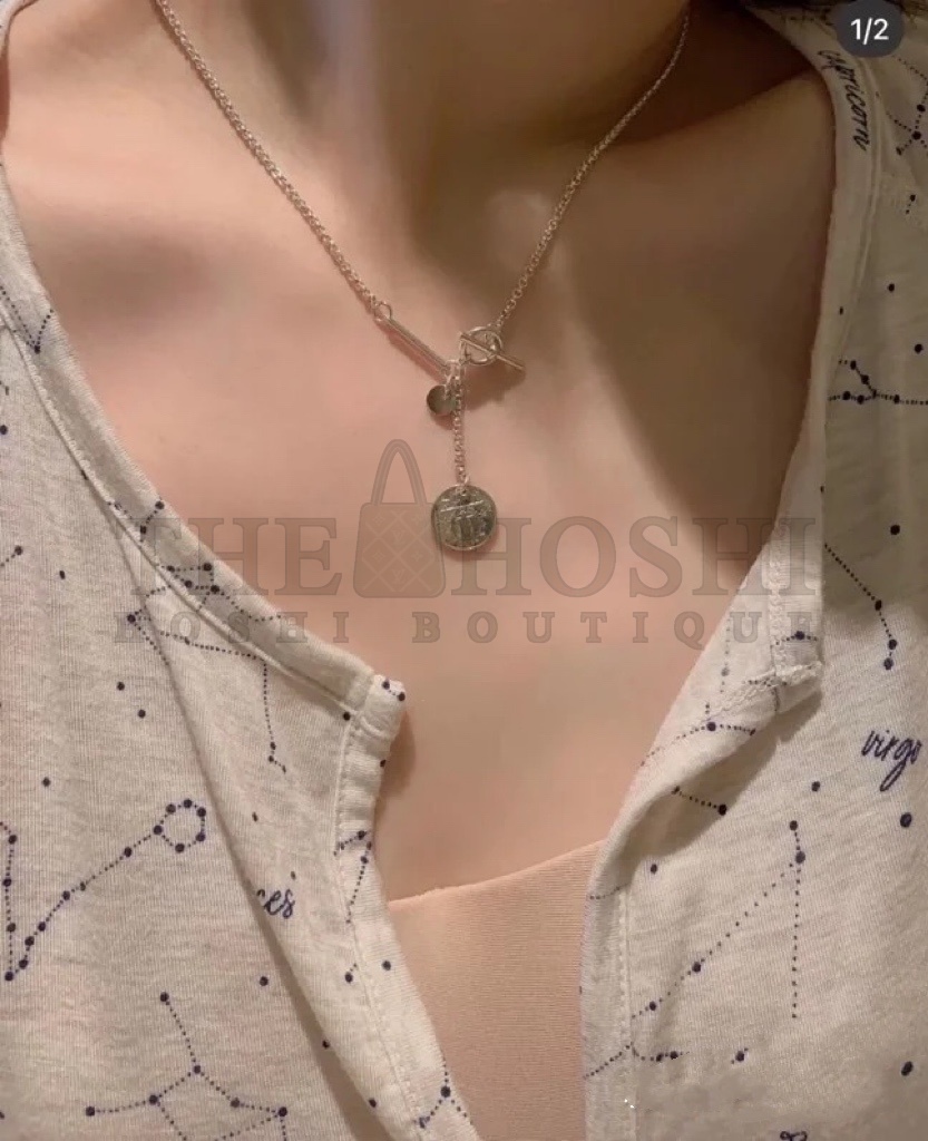 H**me5 Coin Necklace, Rose Gold Master Quality