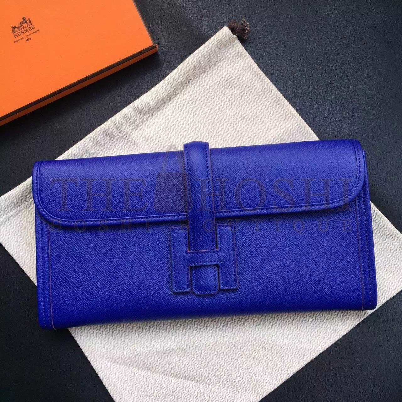 H**me5 Blue Electric Epsom Jige Elan 29 Clutch Bag Master Quality
