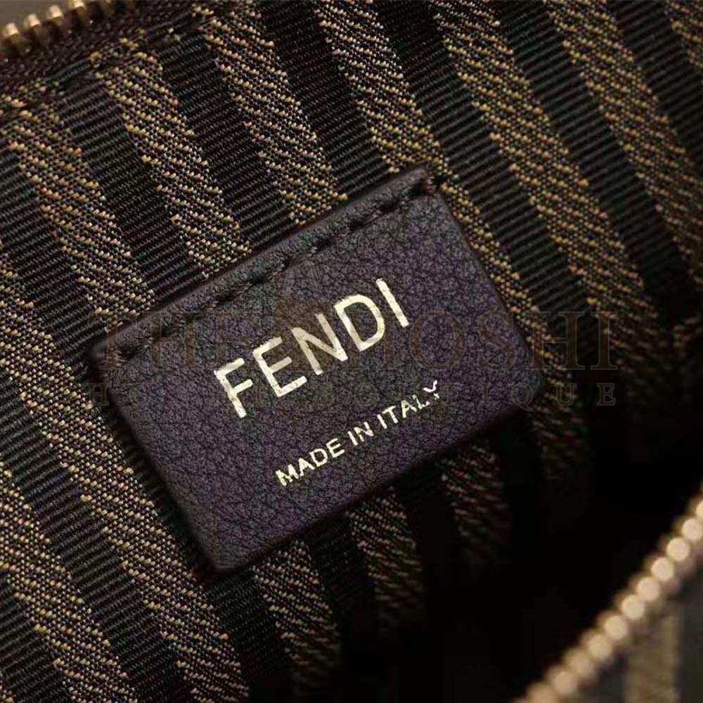 F**di Women Wallet on Chain with Pouches Leather Mini-Bag-Brown Master Quality