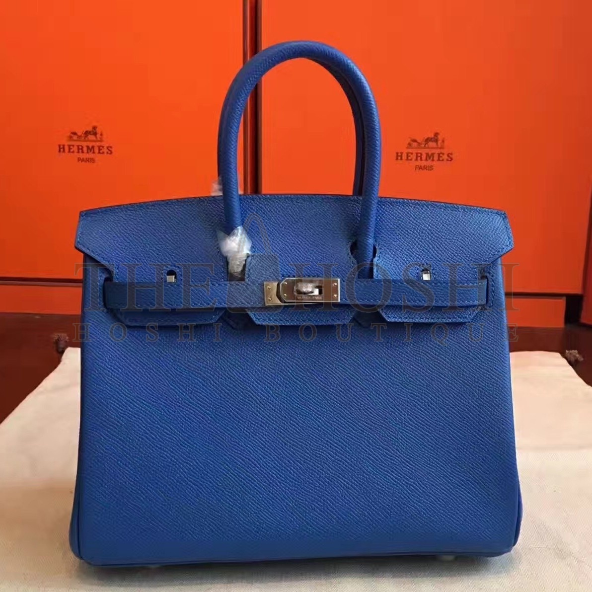H**me5 Blue Birkin 25cm Epsom Handmade Bag Master Quality