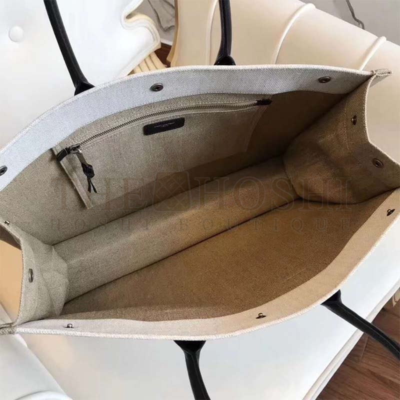 Sa1nt Lau*nt Y51 Women Rive Gauche Tote Bag Linen Leather Master Quality