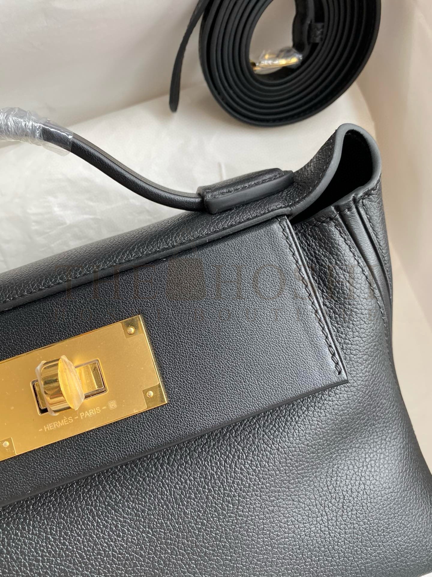 H**me5 24/24 Mini 21 Handmade Bag in Black Evercolor Leather Master Quality