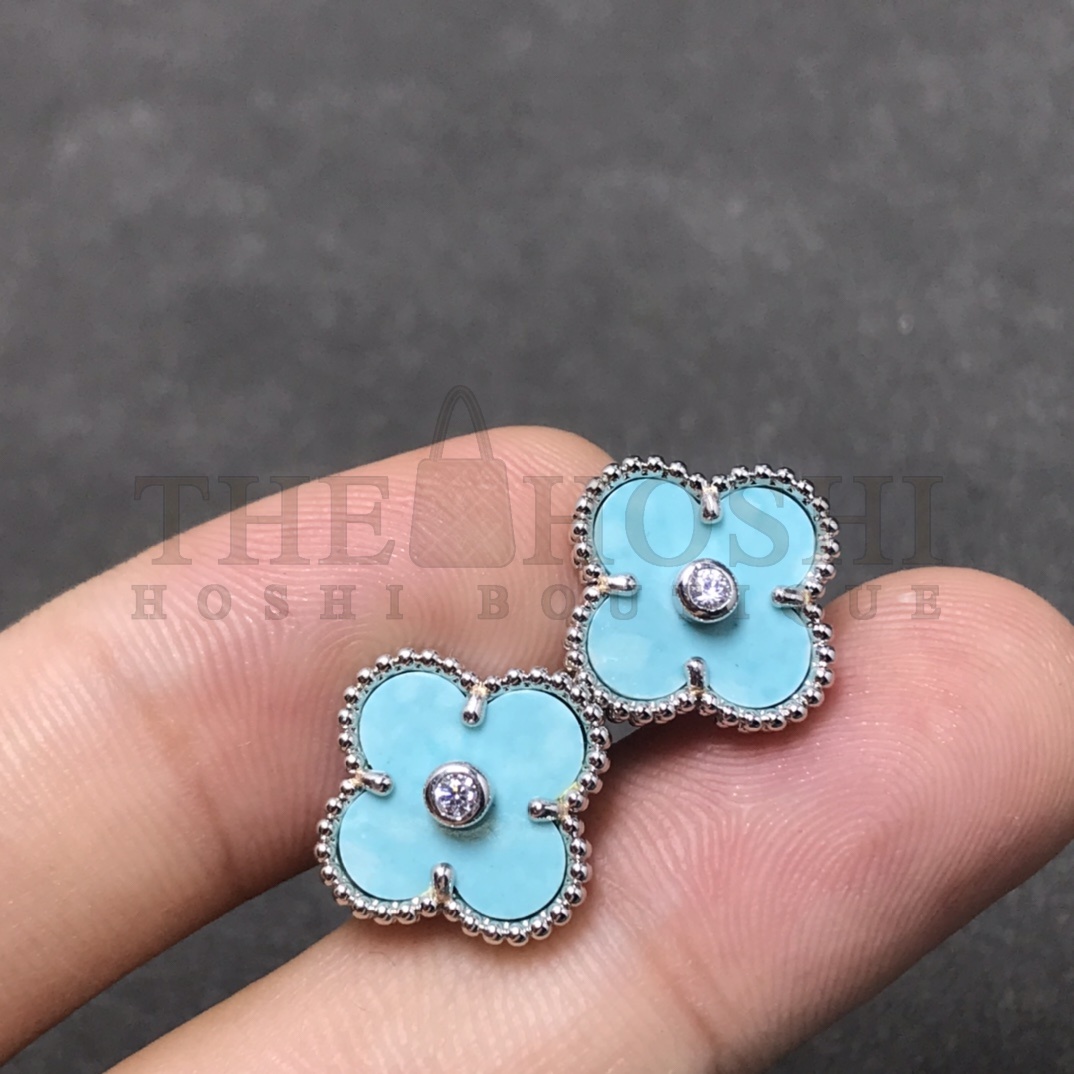 V*n Cl**f & Arpels Light Blue Clover,Vintage Alhambra bracelet, 5 motifs Master Quality