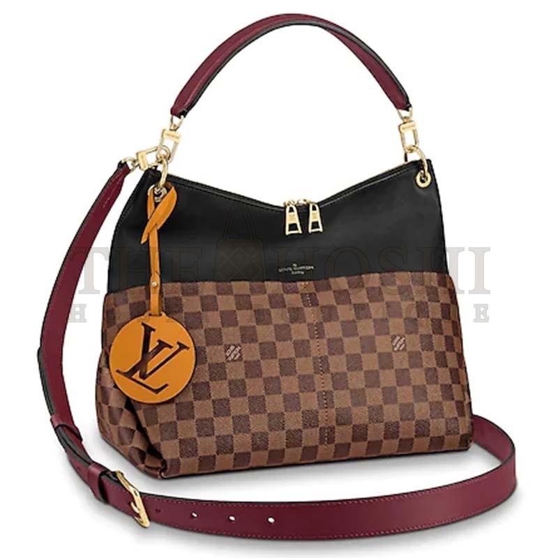 L0vis Vvtt0n LV Women Maida Handbag Damier Ebene Coated Canvas Master Quality