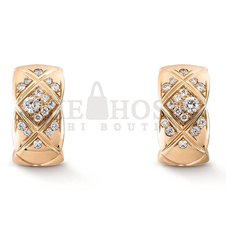 Ch**el Women Coco Crush Earrings in 18K Gold and D1am0nds Master Quality