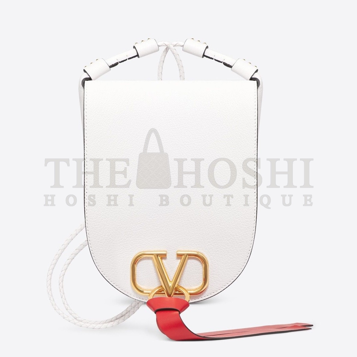 Va1e*ntin0 Medium Vring Crossbody Bag In White Goatskin Master Quality
