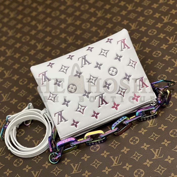 L0vis Vvtt0n LV SKI Women Coussin BB Handbag Gray Lambskin Calf-Leather Master Quality