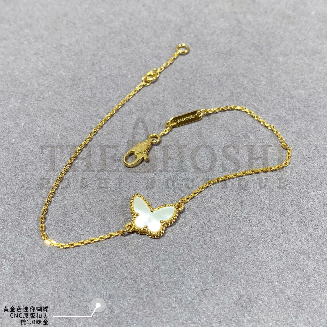 V*n Cl**f & Arpels Sweet Butterflies bracelet 18K yellow gold Master Quality