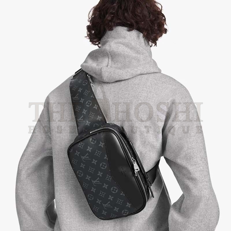 L0vis Vvtt0n LV Men Bumbag in Monogram Eclipse Canvas-Black Master Quality