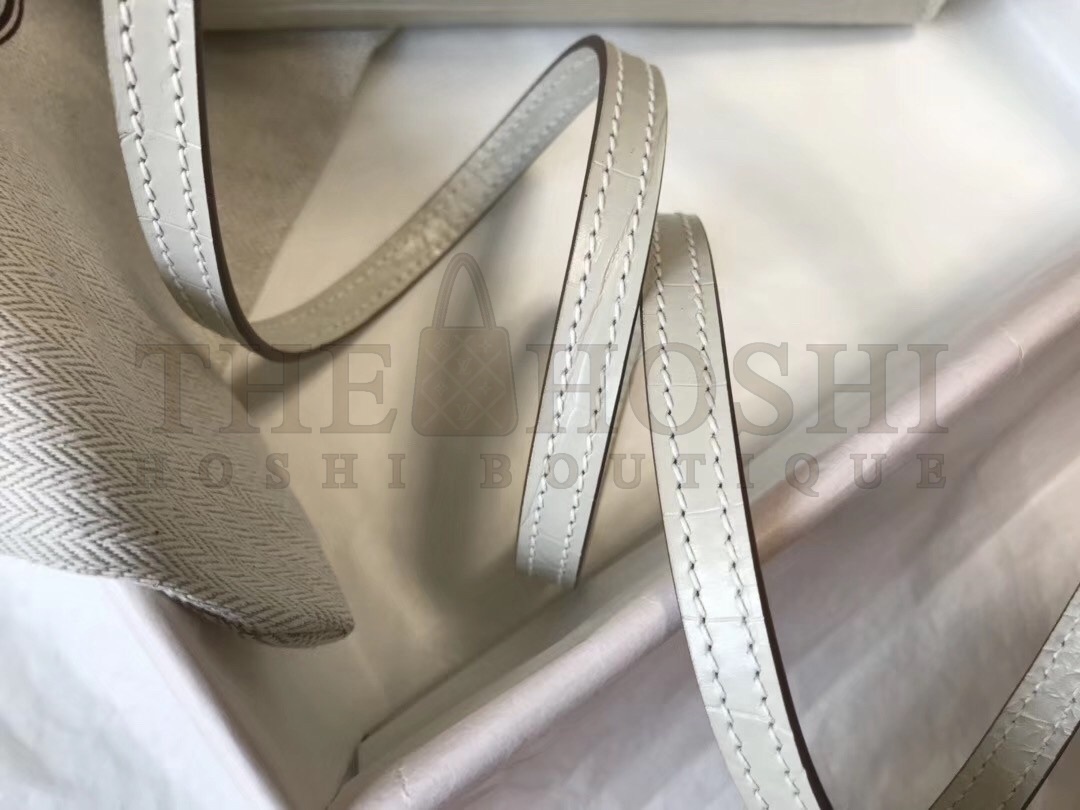 H**me5 Kelly Mini II Bag In Beton Crocodile Embossed Leather Master Quality