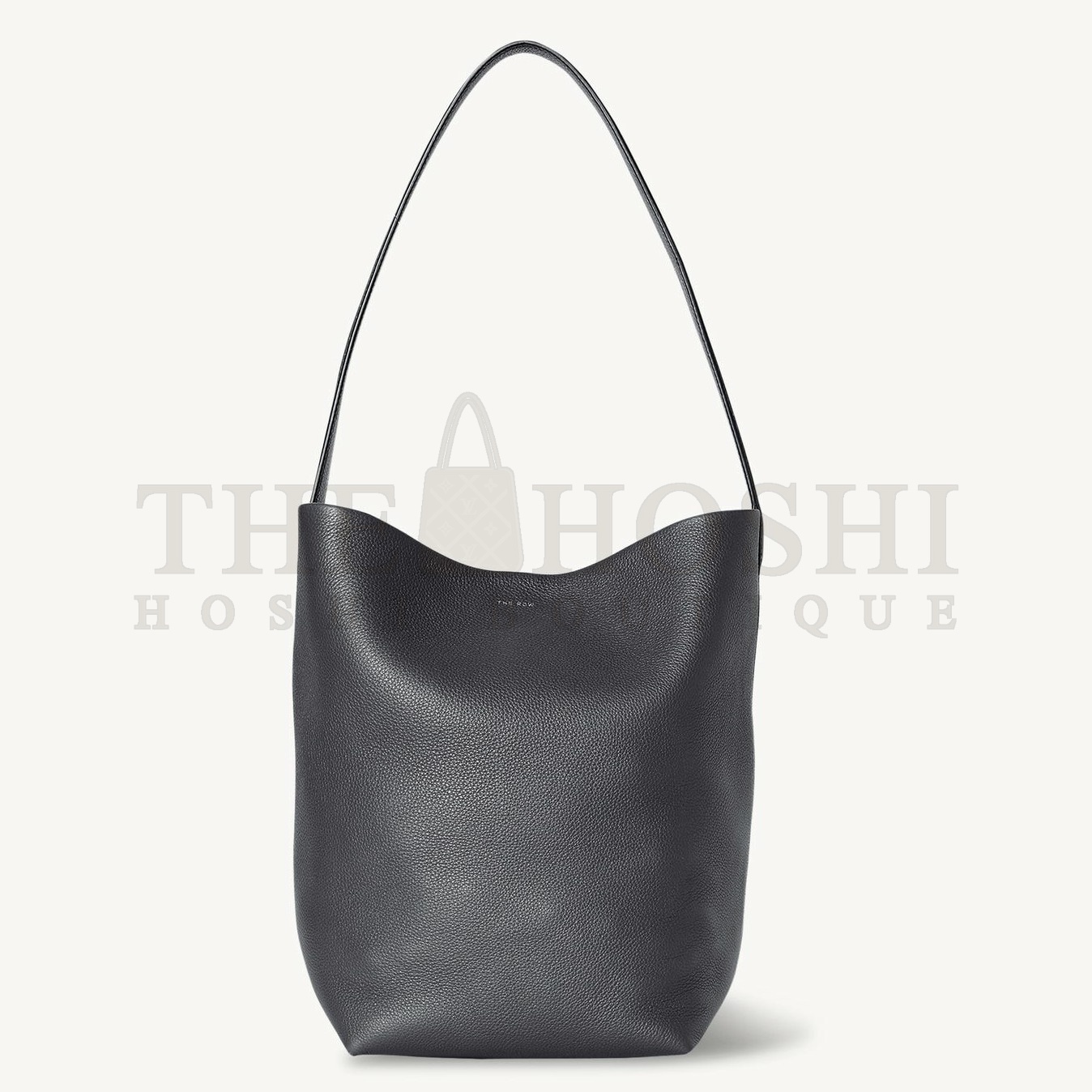 The R0w Medium N/S Park Tote in Black Grained Leather Master Quality