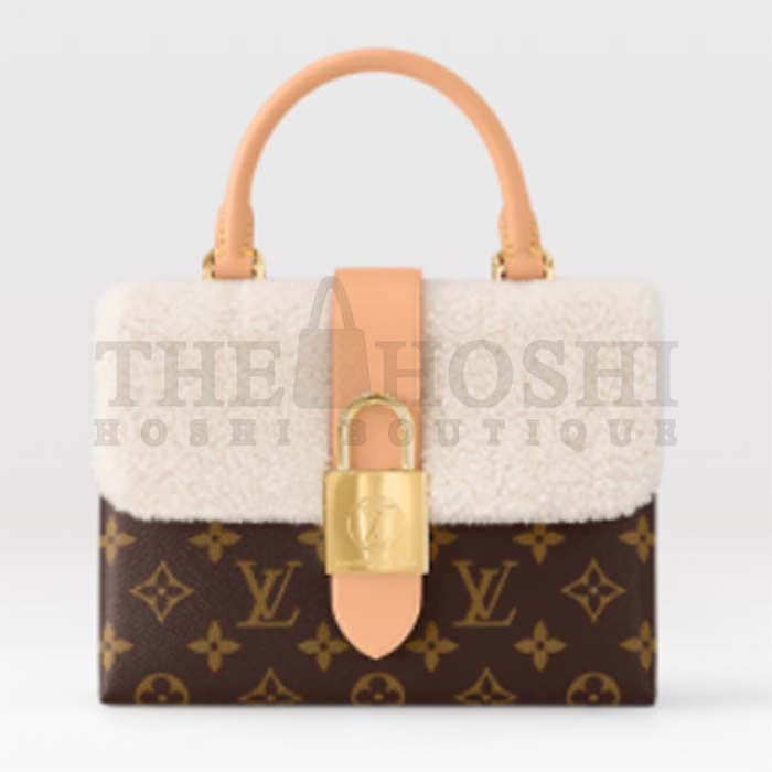 L0vis Vvtt0n LV Women Locky BB Handbag Beige Brown Monogram Coated Canvas Shearling Master Quality
