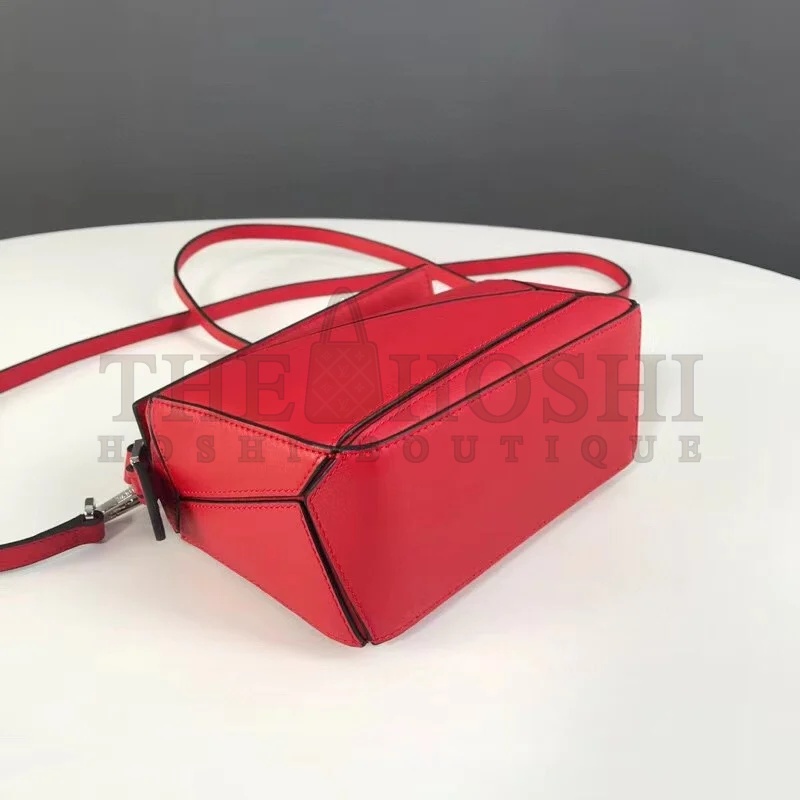 L0ew* Puzzle Mini Bag In Red Calfskin Master Quality