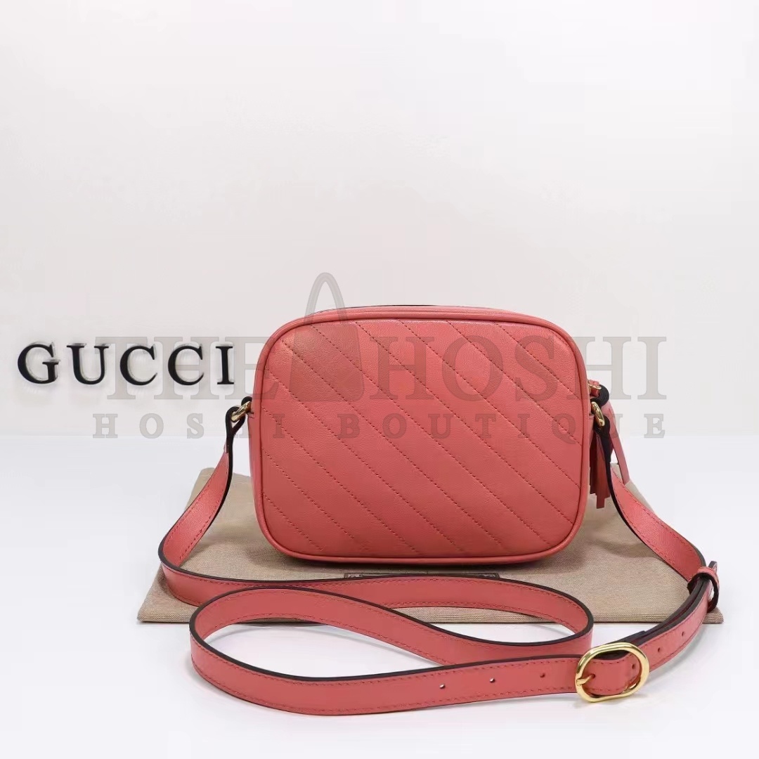 Gvc*1 Women GG Blondie Small Shoulder Bag Pink Leather Zipper Closure Master Quality