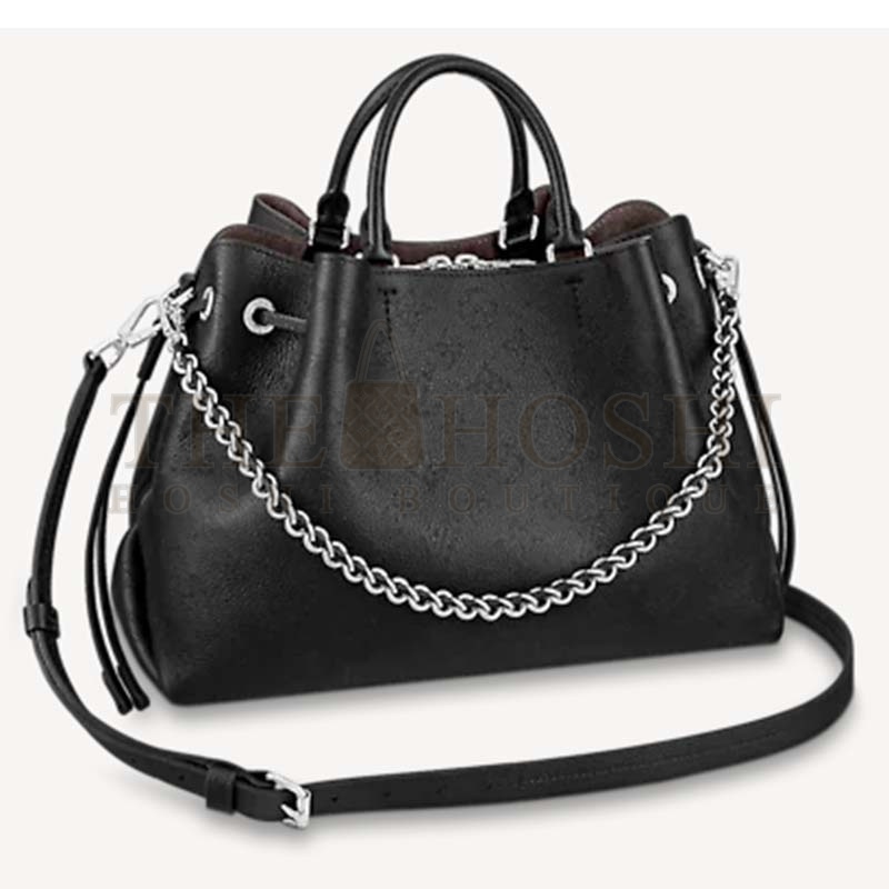 L0vis Vvtt0n LV Women Bella Tote Black Mahina Perforated Calfskin Calf Master Quality