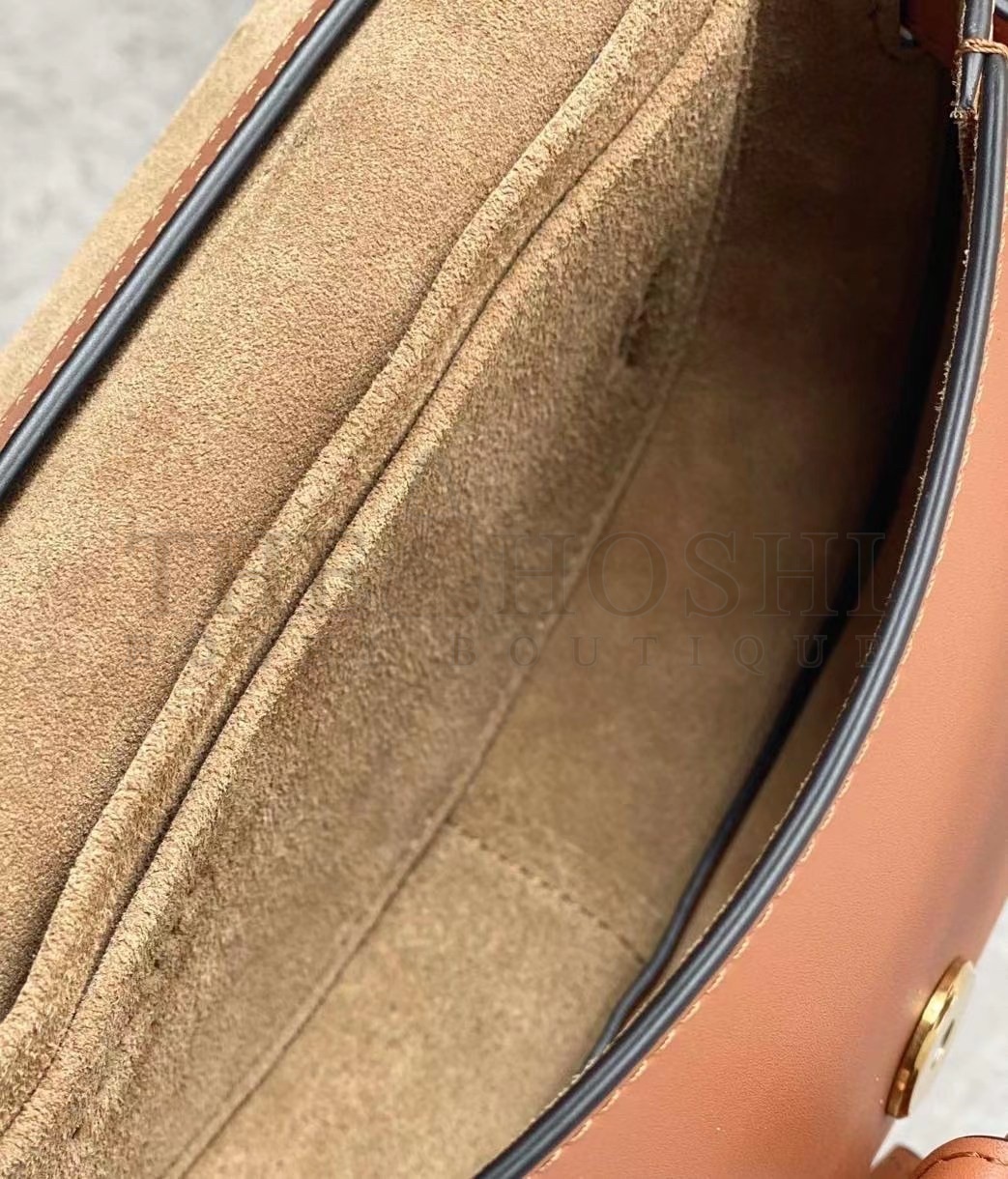 L0ew* Mini Gate Dual Bag In Tan Calfskin Master Quality