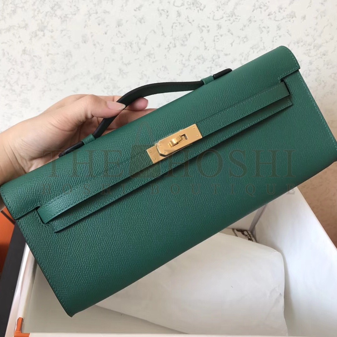 H**me5 Malachite Epsom Kelly Cut Handmade Bag Master Quality