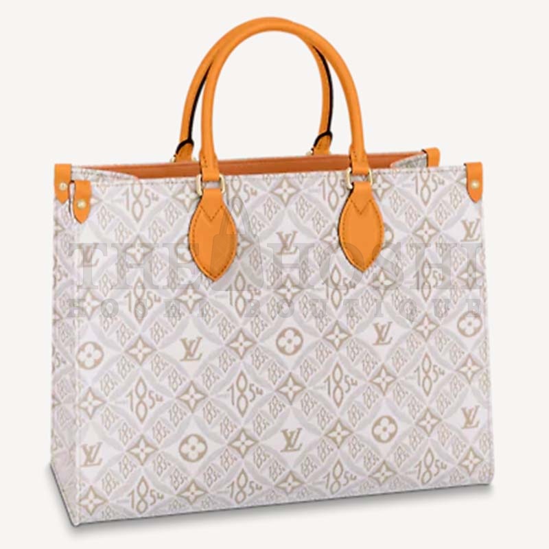 L0vis Vvtt0n LV Women OnTheGo MM Tote Bag Since 1854 Jacquard Cowhide Leather Master Quality