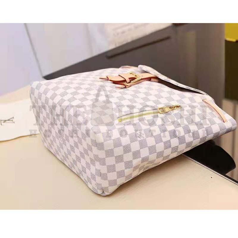 L0vis Vvtt0n LV Women Sperone Backpack in Damier Azur Canvas-Grey Master Quality