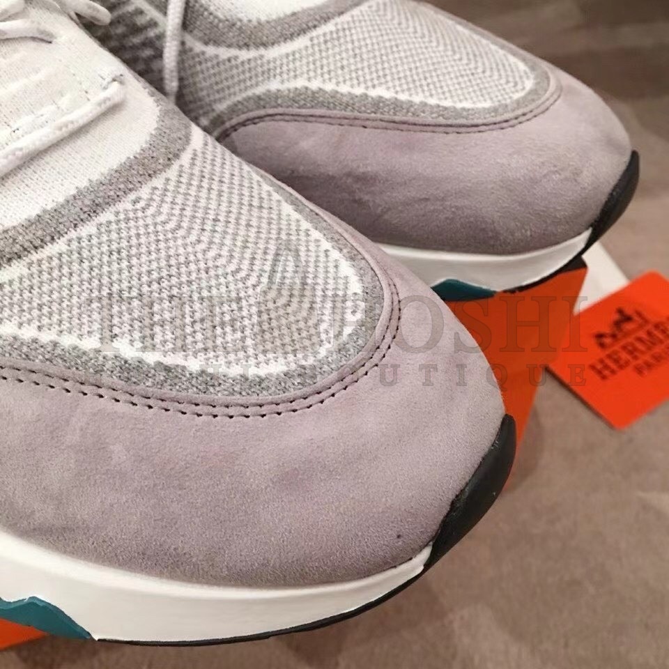 H**me5 Addict Sneakers In Grey Knit Master Quality