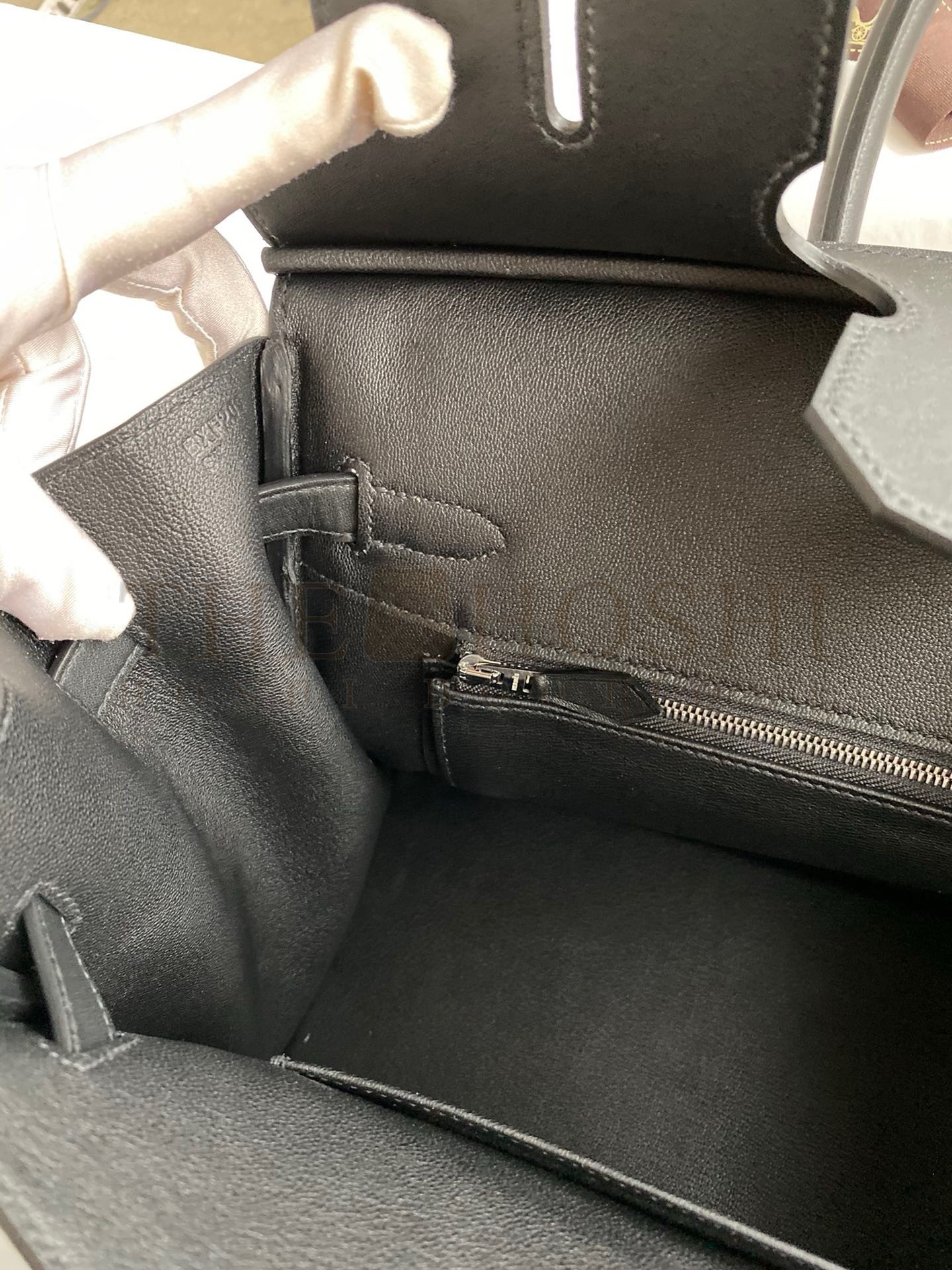 H**me5 Birkin 35 Retourne Handmade Bag in Black Swift Leather Master Quality