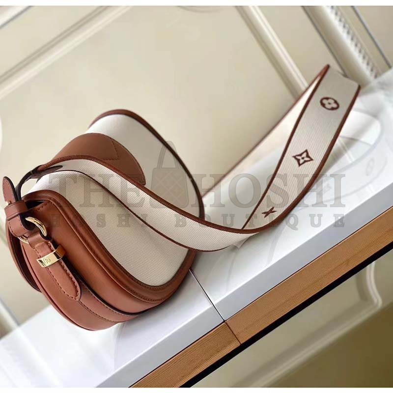 L0vis Vvtt0n LV Women Pont 9 Soft MM Handbag Caramel Brown Canvas Cowhide Master Quality