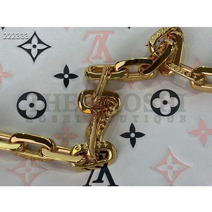 L0vis Vvtt0n LV Women Coussin BB Handbag Tricolor Bag Beige Lambskin Master Quality