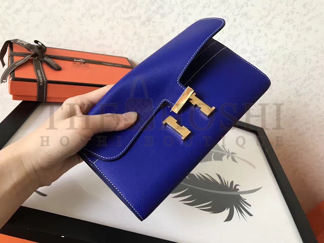 H**me5 Blue Electric Epsom Constance Long Wallet Master Quality