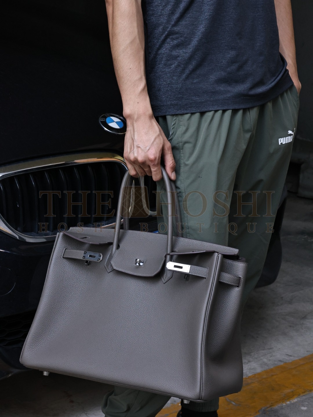 H**me5  Birkin 40 in Togo leather with a Tarnished Grey  bag Master Quality