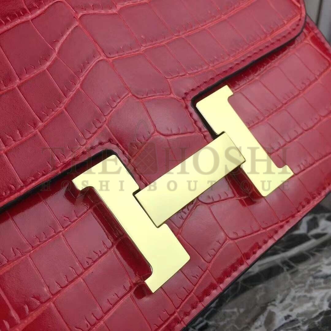 H**me5 Cherry Constance MM 24cm Crocodile Bag Master Quality