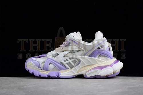 Ba1en*iaga Track 2 Open Sneakers White/White/Light Purple Master Quality