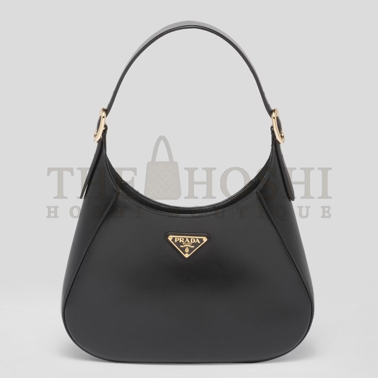 Pra*a Shoulder Bag in Black Leather Master Quality