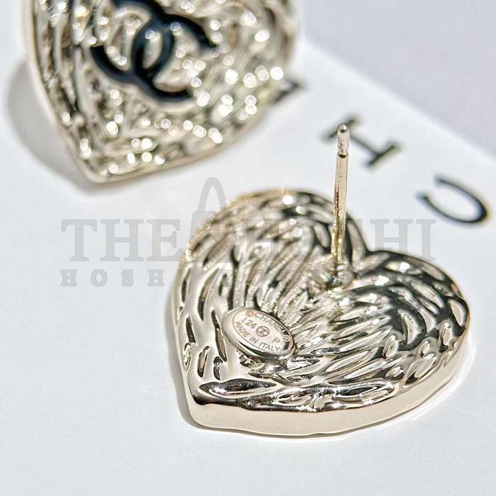 Ch**el Women CC Pendant Earrings Black Metal Strass Gold Crystal Master Quality