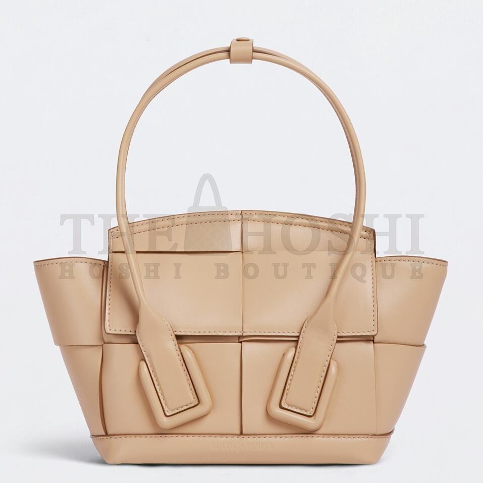 B0tt*ga Ven*ta Arco Mini Bag In Beige Intrecciato Calfskin Master Quality