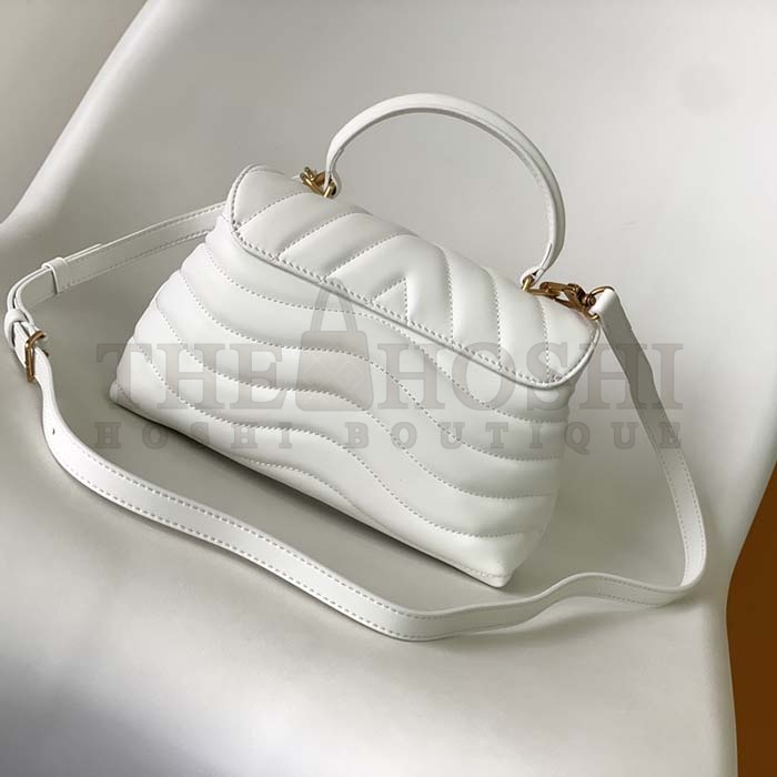 L0vis Vvtt0n LV Women Hold Me Top-Handle Bag White Smooth Cowhide Leather Master Quality