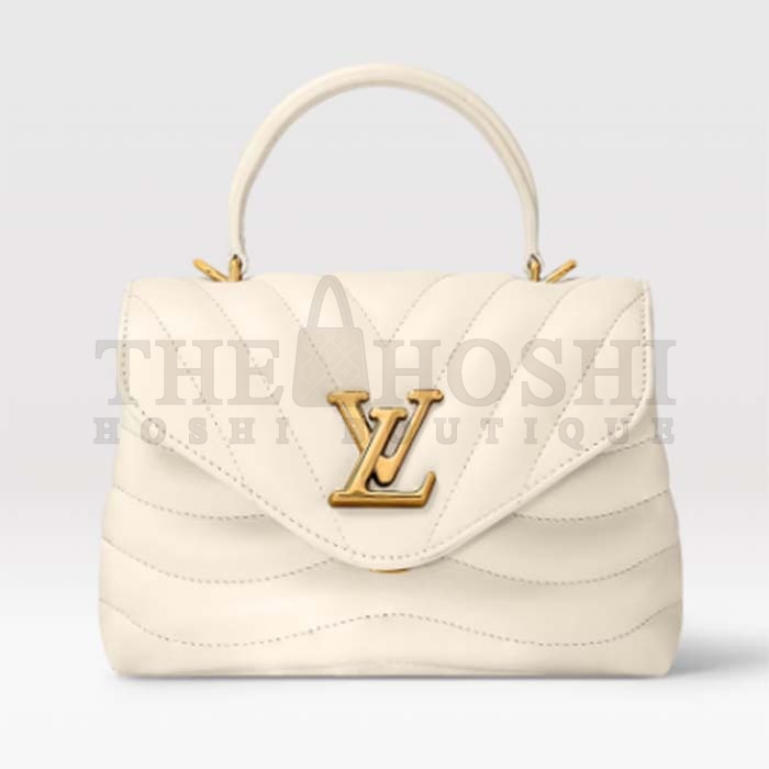 L0vis Vvtt0n LV Women Hold Me Top-Handle Bag Beige Smooth Cowhide Leather Master Quality