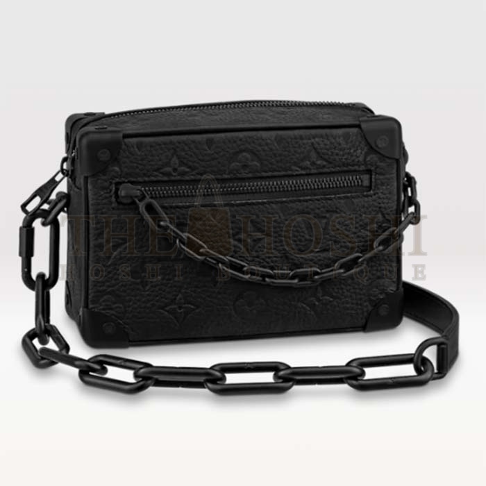 L0vis Vvtt0n LV Men Mini Soft Trunk Bag Black Taurillon Cowhide Leather Master Quality