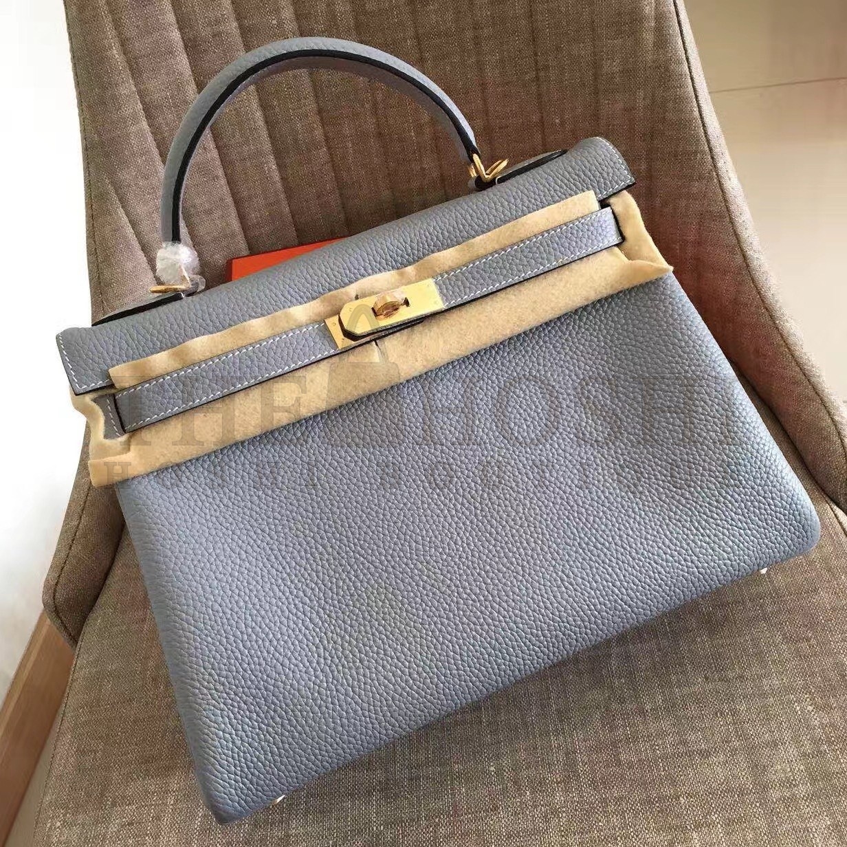 H**me5 Blue Lin Clemence Kelly Retourne 32cm Handmade Bag Master Quality