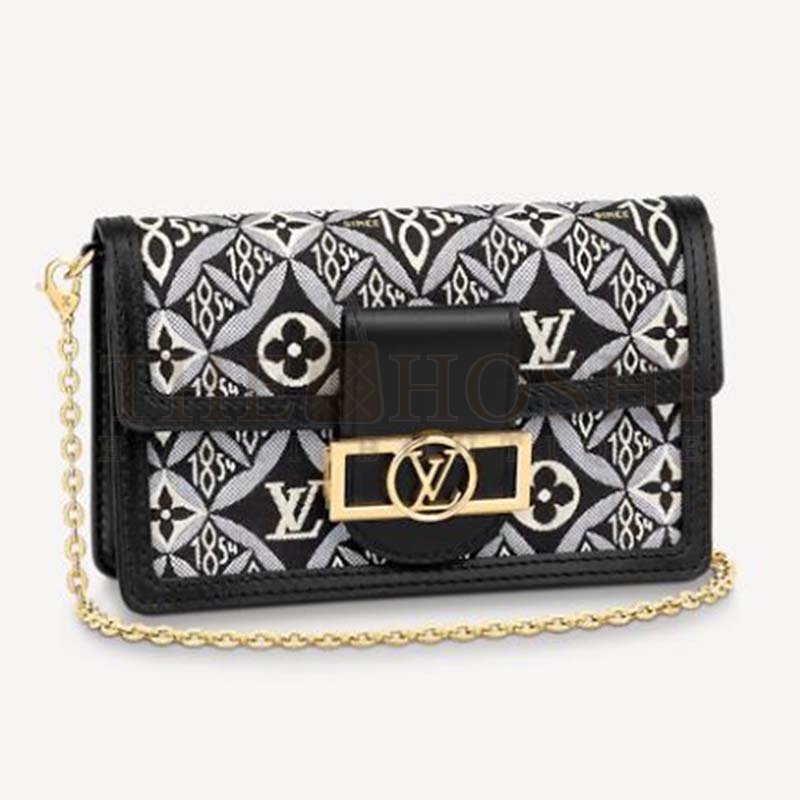 L0vis Vvtt0n LV Women Since 1854 Dauphine Chain Wallet Monogram Flowers Cowhide-Leather Master Quality