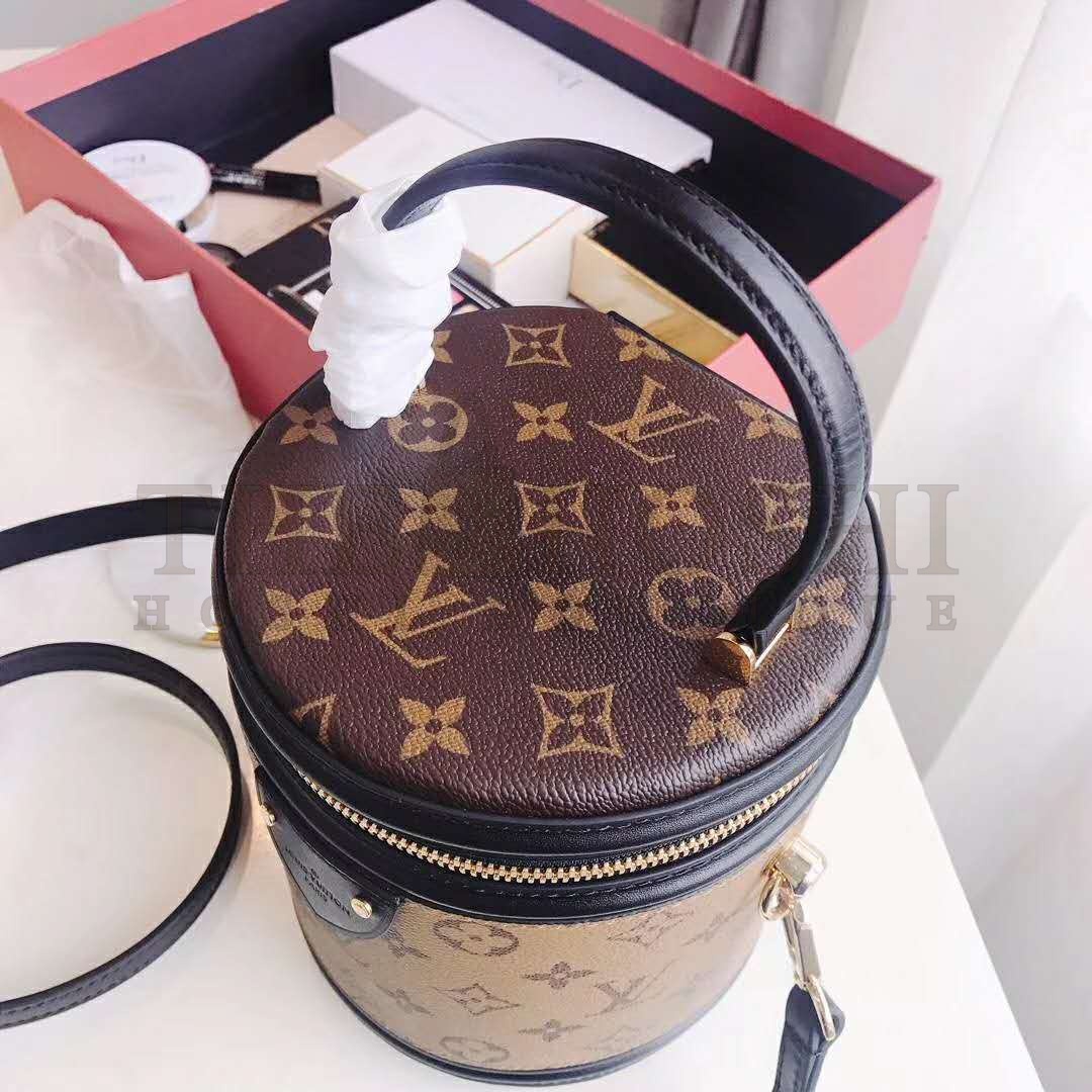 L0vis Vvtt0n LV Women Cannes Handbag in Monogram and Monogram Reverse Coated Canvas Master Quality