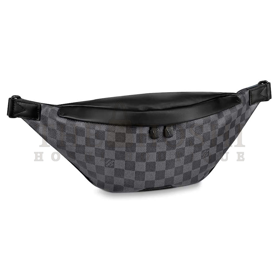 L0vis Vvtt0n LV Men Discovery Bumbag in Damier Graphite Canvas-Grey Master Quality