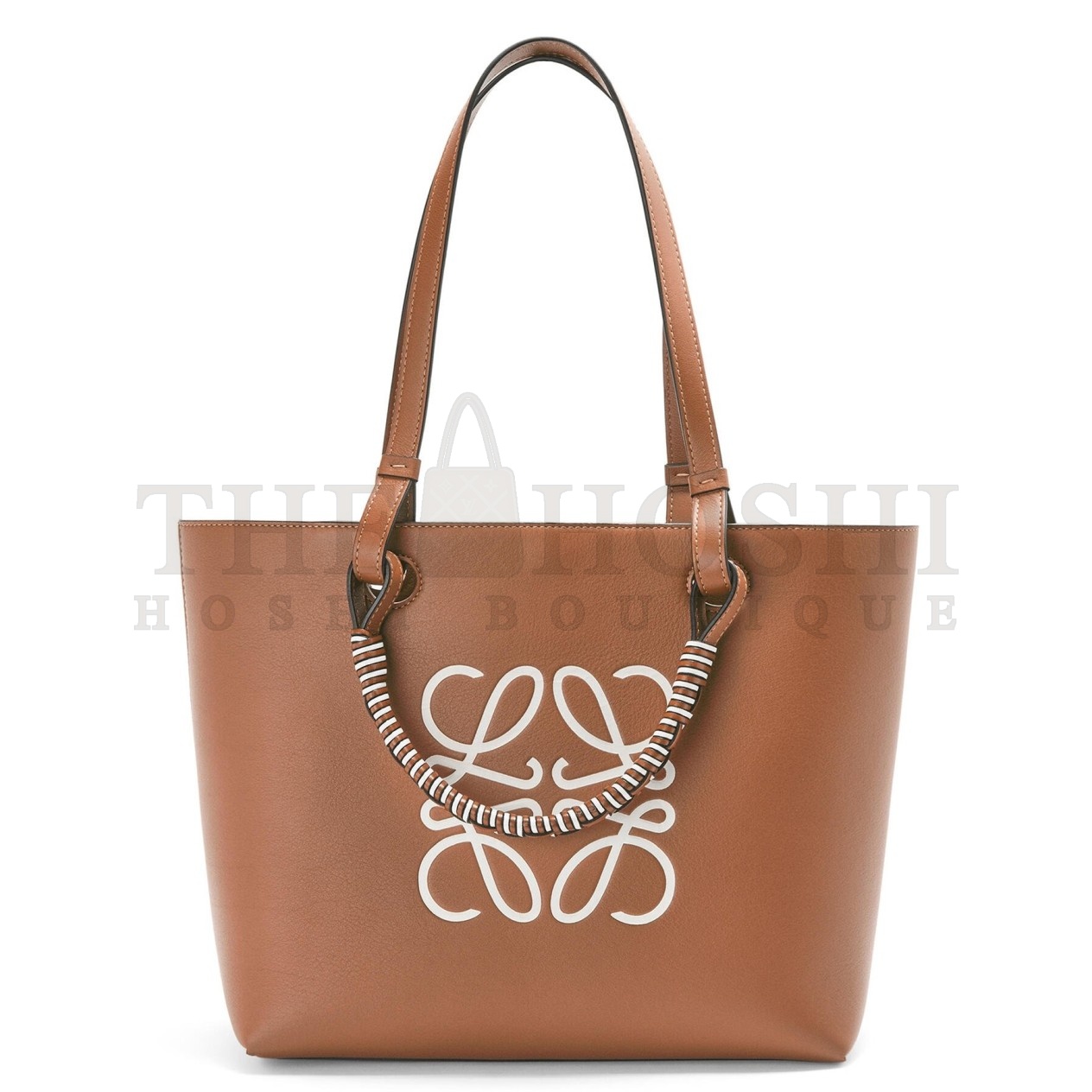 L0ew* Anagram Small Tote In Tan Classic Calfskin Master Quality