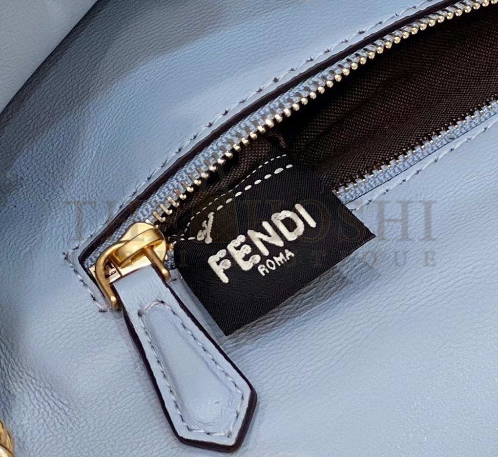 F**di Baguette Chain Midi Bag In Blue Nappa Leather Master Quality