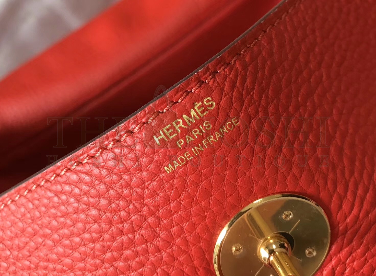 H**me5 Lindy 30cm Bag In Red Clemence Leather Master Quality