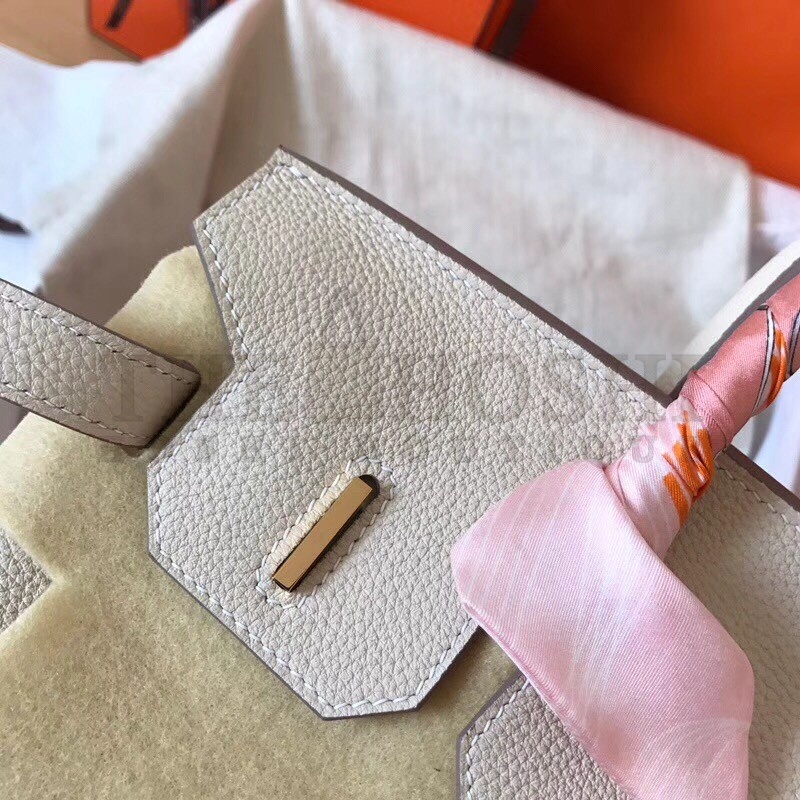 H**me5 White Birkin 30cm Clemence Handmade Bag Master Quality