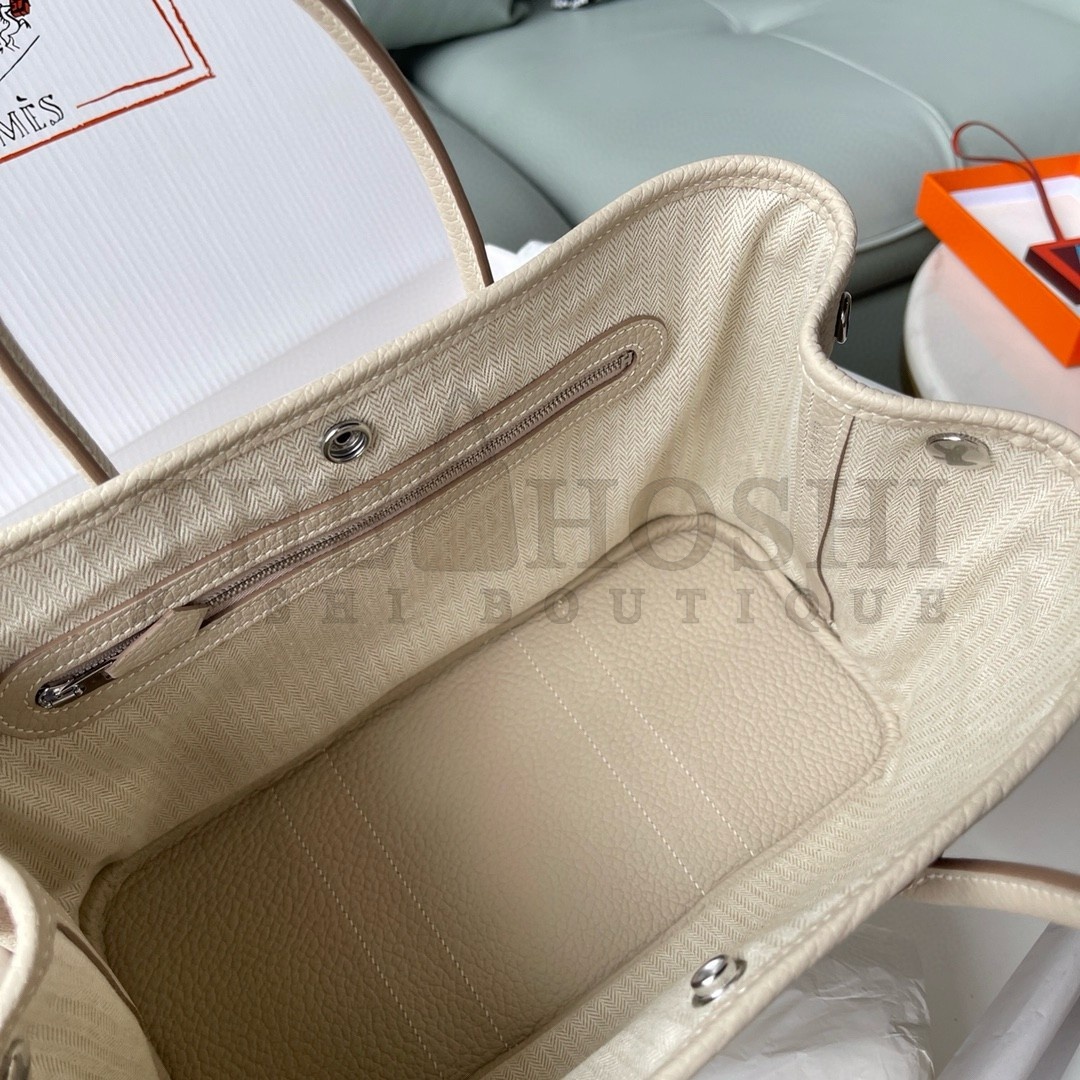 H**me5 Garden Party 30 Handmade Bag in Beton Negonda Leather Master Quality