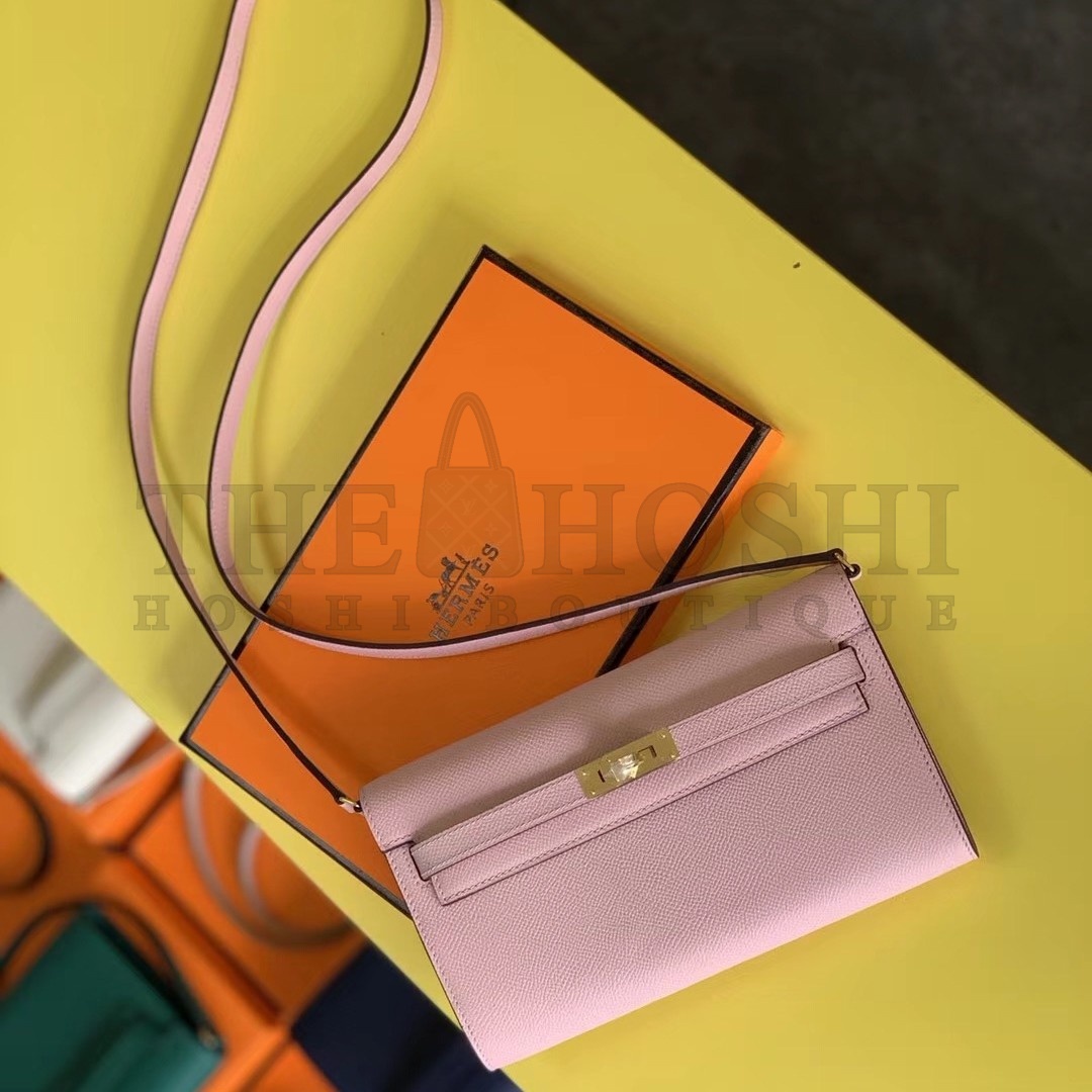 H**me5 Kelly Classique To Go Wallet In Pink Epsom Calfskin Master Quality